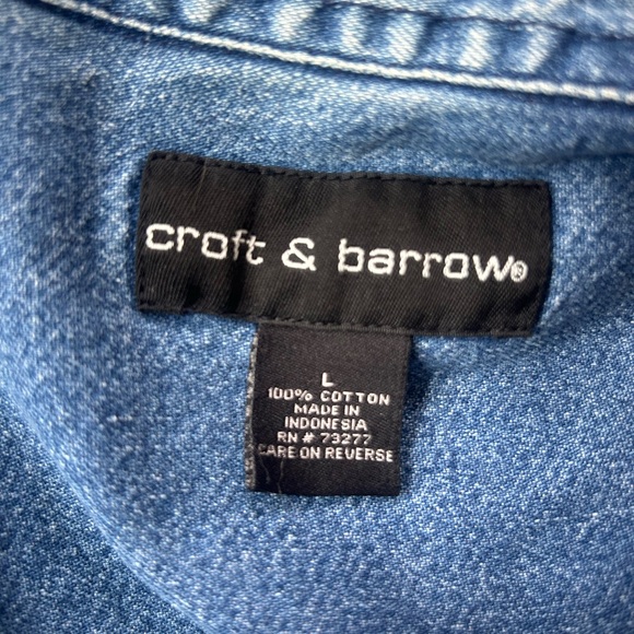 Croft & Barrow Classic Blue Denim Shirt - Picture 3 of 3